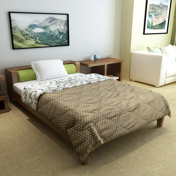 Abstract_Single_Comforter_for_AC_Room_(Polyester,_Beige_and_Brown)