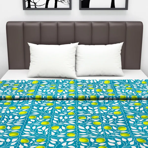 Printed_Double_Dohar_for_AC_Room_(Cotton,_Light_Green,_Yellow)