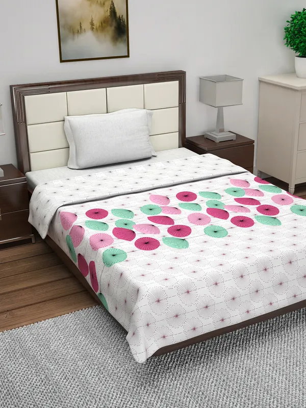 Floral_Single_Dohar_for_AC_Room_(Cotton,_Green)