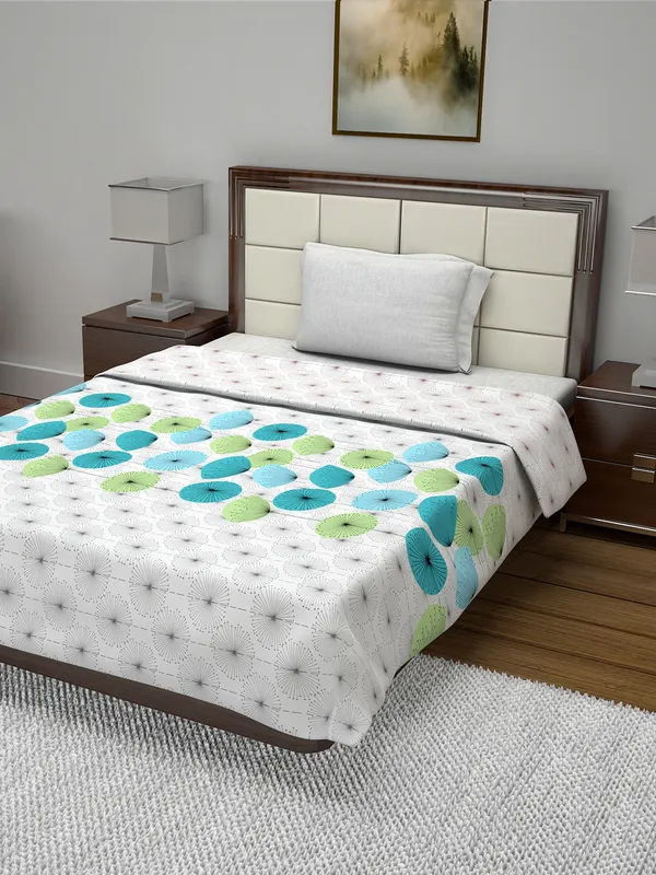 Floral_Single_Dohar_for_AC_Room_(Cotton,_Green)