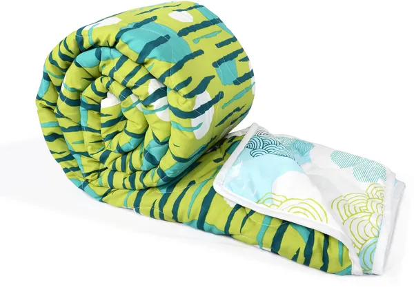 Printed_Single_Comforter_for_Mild_Winter_(Polyester,_Blue,_Green)