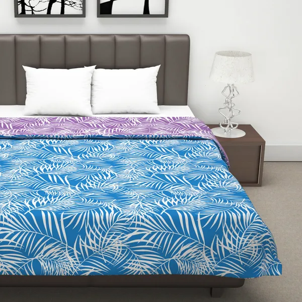 Floral_Double_Dohar_for_AC_Room_(Microfiber,_Purple_and_Blue)