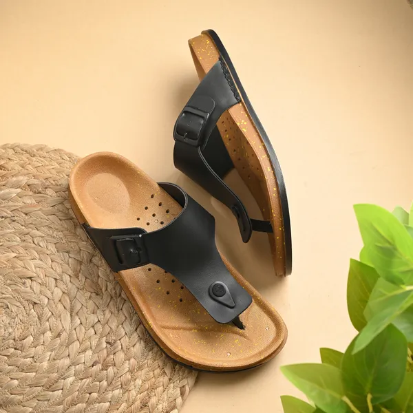 VECHLO_Women_Sandals_(Black_,_10)