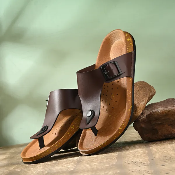 VECHLO_Women_Sandals_(Brown_,_8)