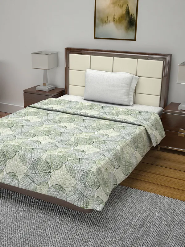Floral_Single_Dohar_for_AC_Room_(Cotton,_Dark_Green)