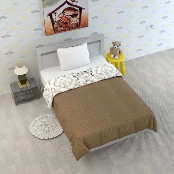 Microfiber_Reversible_Lightweight_Abstract_Baby_Blanket_For_Kids/Toddler_-_Beige_and_Brown_(GI1155)