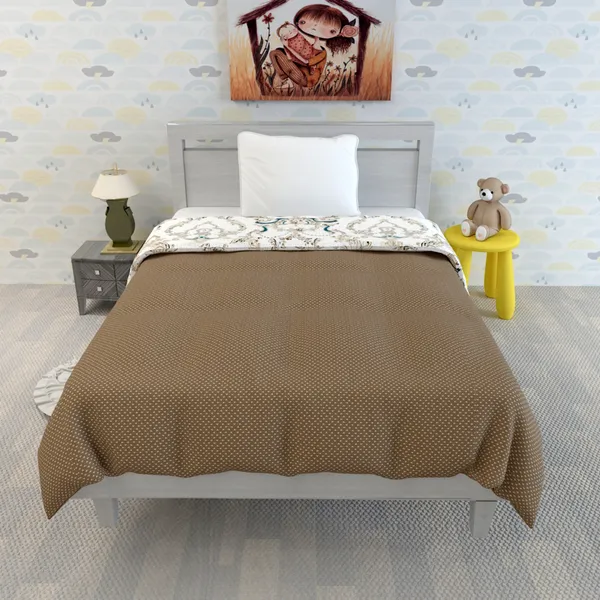 Microfiber_Reversible_Lightweight_Abstract_Baby_Blanket_For_Kids/Toddler_-_Beige_and_Brown_(GI1155)