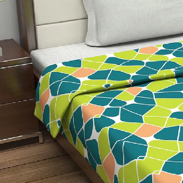 Microfiber_Reversible_Lightweight_Geometric_Baby_Blanket_For_Kids/Toddler_-_Green_and_Orange_(GI1503)