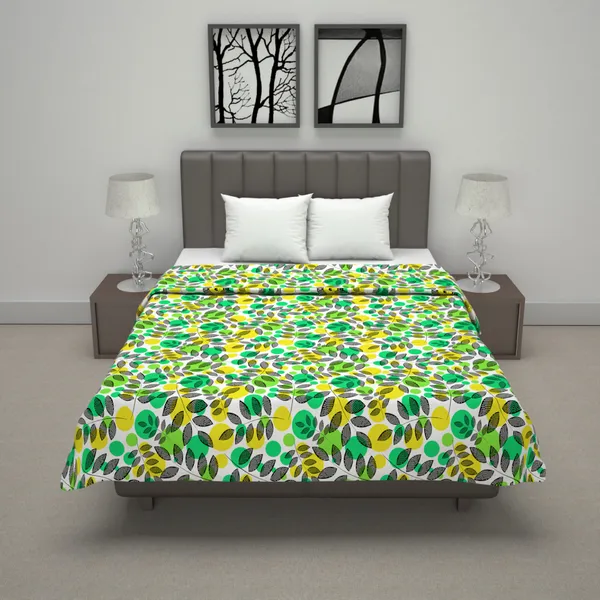 Floral_Double_Dohar_for_AC_Room_(Cotton,_Green)