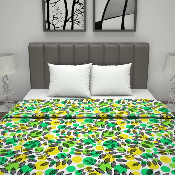 Floral_Double_Dohar_for_AC_Room_(Cotton,_Green)