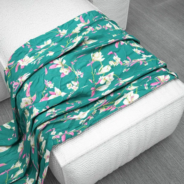 Microfiber_Reversible_Lightweight_Magno_Flower_Baby_Comforter_Blanket_For_Kids/Toddler_-_True_Blue_(KU1166)