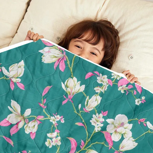 Microfiber_Reversible_Lightweight_Magno_Flower_Baby_Comforter_Blanket_For_Kids/Toddler_-_True_Blue_(KU1166)