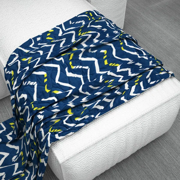 Microfiber_Reversible_Lightweight_Broken_Chevron_Baby_Comforter_Blanket_For_Kids/Toddler_-_Blueprint_(KU1151)
