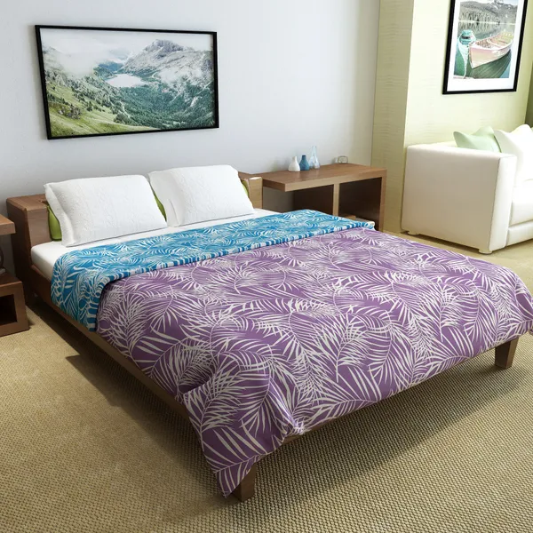 Printed_Double_Comforter_for_Mild_Winter_(Polyester,_Purple,_Blue)