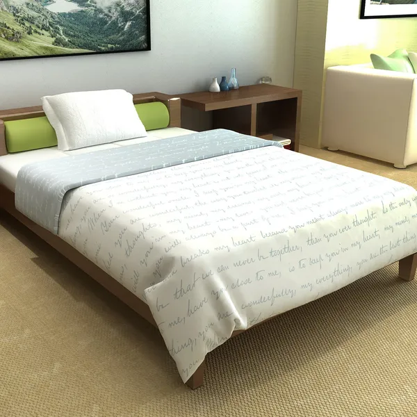 Text_Print_Single_Comforter_for_Mild_Winter_(Polyester,_Grey)