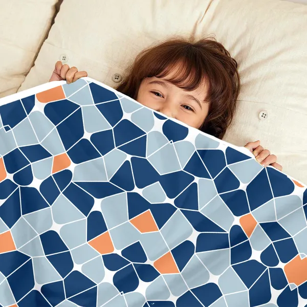 Microfiber_Reversible_Lightweight_Geometric_Baby_Blanket_For_Kids/Toddler_-_Navy_Blue_and_Orange_(GI1502)