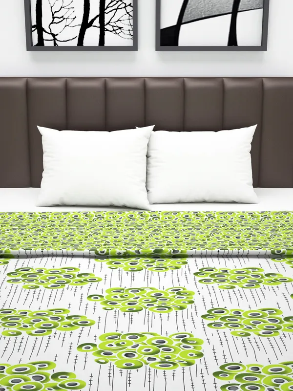 Printed_Single_Dohar_for_AC_Room_(Polyester,_Green_and_Grey)