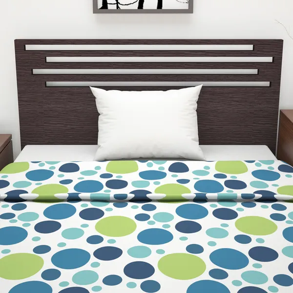 Polka_Single_Dohar_for_Mild_Winter_(Cotton,_Blue,_Green)