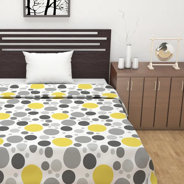 Polka_Single_Dohar_for_Mild_Winter_(Cotton,_Yellow,_Grey)