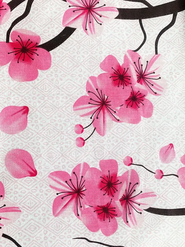 Glace_Cotton_Reversible_Lightweight_Floral_Double_Bed_AC_Dohar_Blanket_-_Pink_and_Black_(FL-2005-DD)