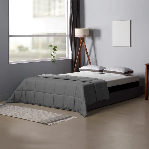 Solid_Single_Weighted_Blanket_for_AC_Room_(Cotton,_Grey)