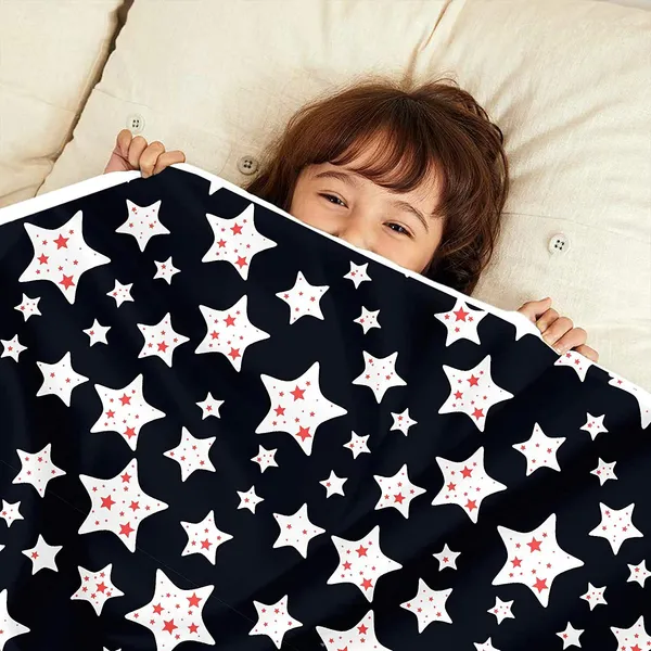 Microfiber_Reversible_Lightweight_Abstract_Baby_Blanket_For_Kids/Toddler_-_Black_and_Pink_(GI1184)