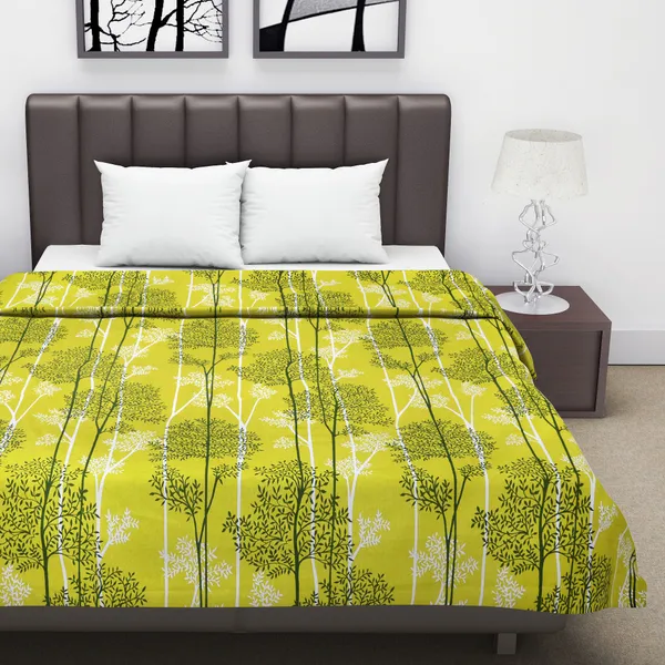 Floral_Double_Dohar_for_AC_Room_(Cotton,_Dark_Green)