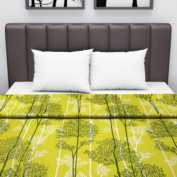 Floral_Double_Dohar_for_AC_Room_(Cotton,_Dark_Green)