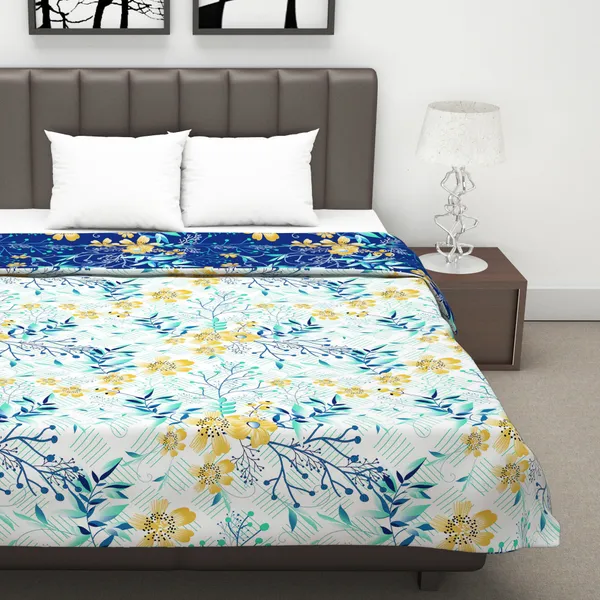 Floral_Double_Dohar_for_AC_Room_(Microfiber,_Dark_Navy_Blue)