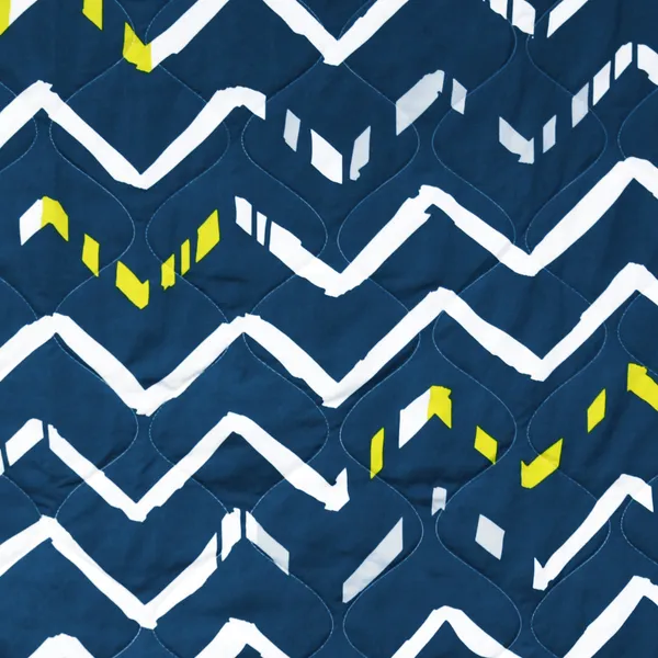 Abstract_Single_Comforter_for_Mild_Winter_(Polyester,_Dark_Blue_&_White)