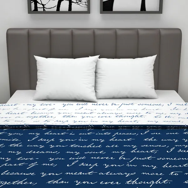 Text_Print_Double_Dohar_for_AC_Room_(Polyester,_Sky_Blue_and_White)