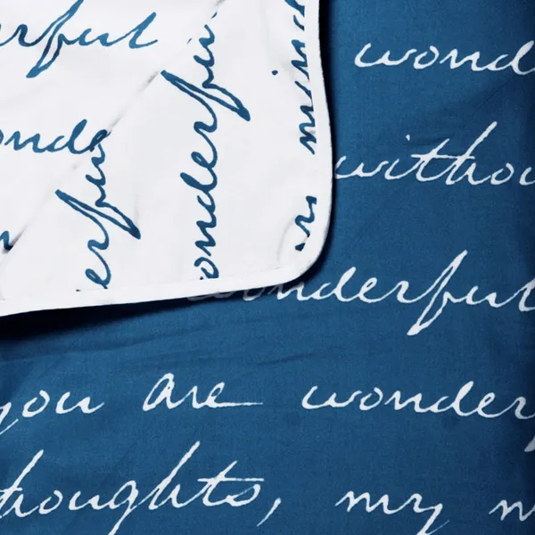 Text_Print_Double_Dohar_for_AC_Room_(Polyester,_Sky_Blue_and_White)