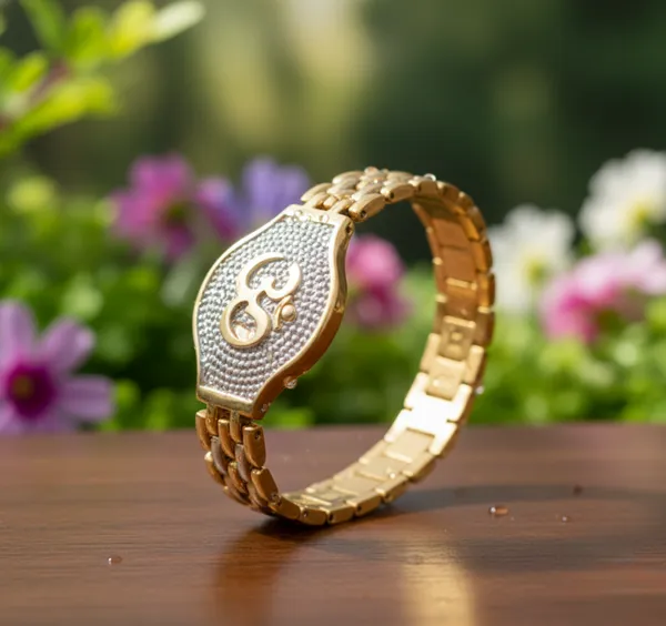 Men's_Gold-Plated_"Om"_Designer_Kada_&_Rudraksha_Fusion_Bracelet