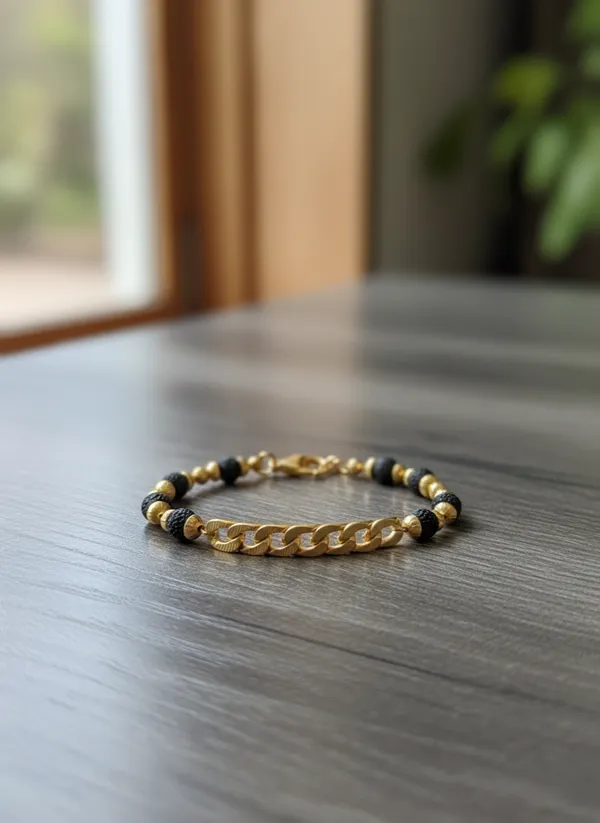Men's_Gold-Plated_"Om"_Designer_Kada_&_Rudraksha_Fusion_Bracelet