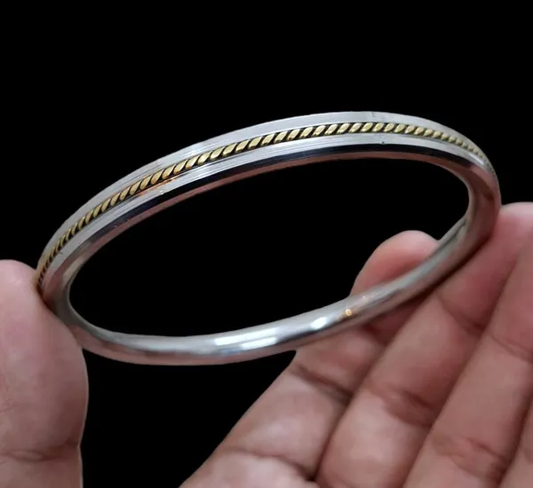 Stainless_Steel_Punjabi_Kada_With_Brass_Wire_5_Mm_Width_For_Men