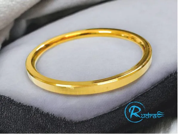 Rudra Rage Gold Plated Punjabi Kada made with Stainless Steel
