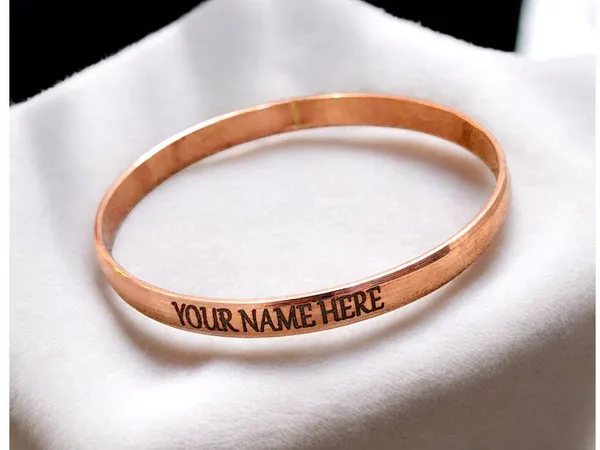 Rudra Rage COPPER PUNJABI KADA FOR MEN MM CUSTOMISED WITH NAME