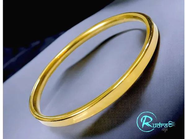 Rudra Rage Stainless Steel Gold Plated Punjabi Kada For Ladies Girls 2 Mm .1 Inch Flat Plain Price in India Buy Rudra Rage Stainless Steel Gold Plated Punjabi Kada For Ladies Girls 2 Mm .1