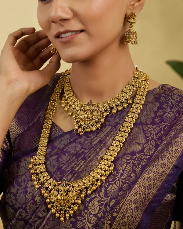 3D_Temple_Jewellery_Combo_Set_for_Women_with_Layered_Haram,_Choker_Necklace_and_Jhumka_Earrings