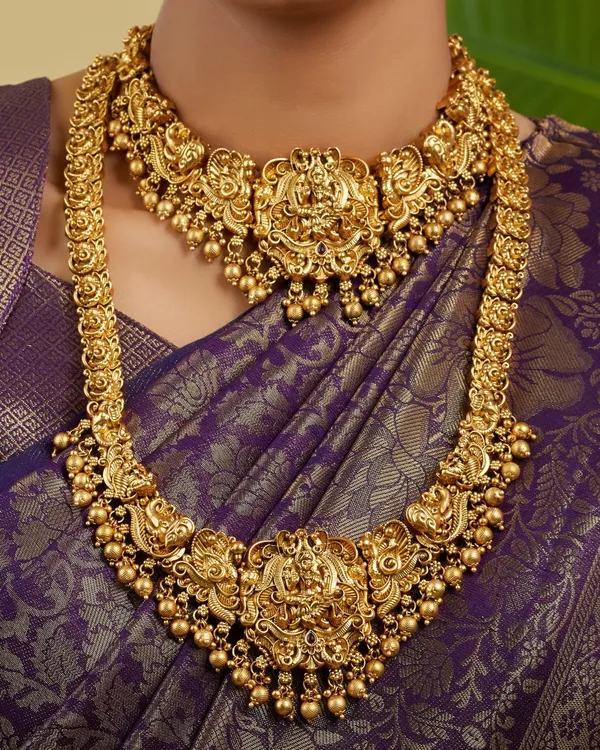 3D_Temple_Jewellery_Combo_Set_for_Women_with_Layered_Haram,_Choker_Necklace_and_Jhumka_Earrings