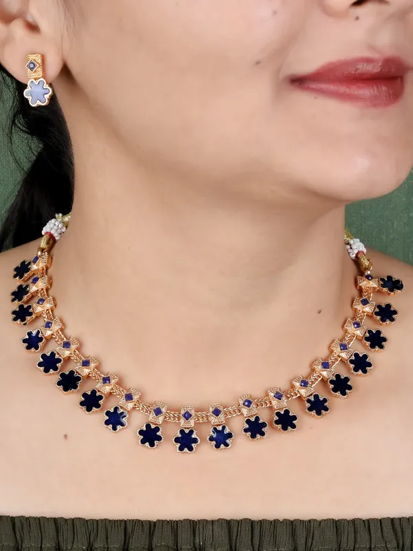Classic_Pearl_Gold_Plated__Necklace_temple_jewellery_Set_With_Earrings_For_Women