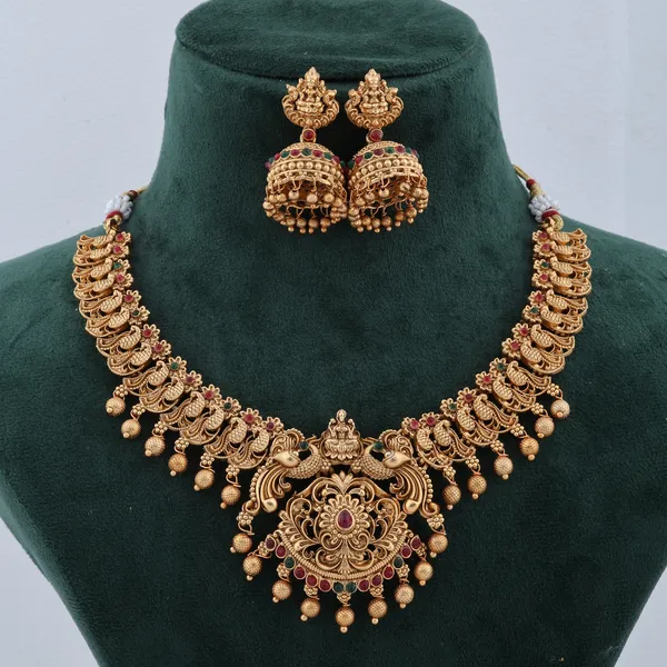 vihaajewellery_gold_plated_temple_necklace_set_for_women_and_girl