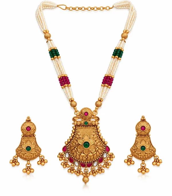 Traditional_Gold_Plated_Temple_Necklace_Set_with_Green_&_Ruby_Stones_and_Pearl_Beads