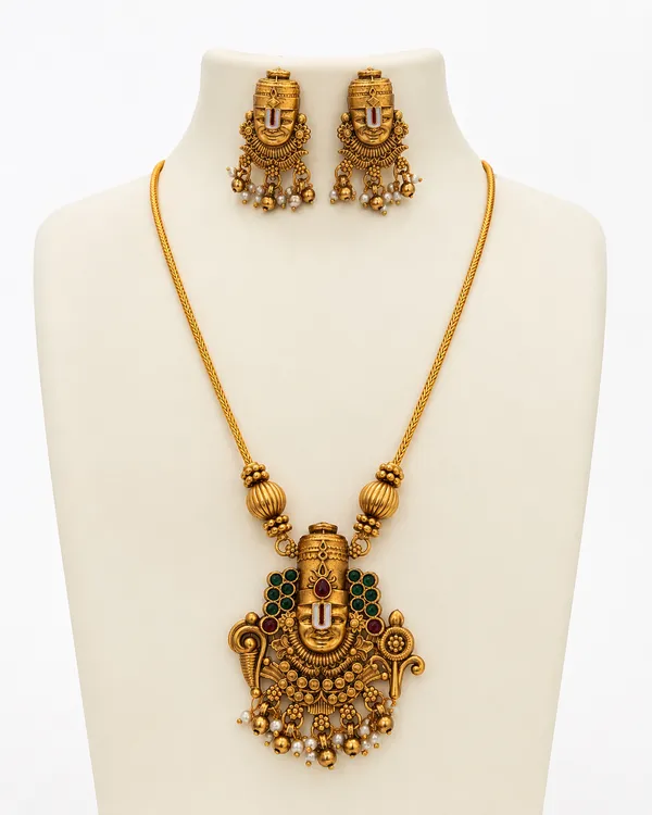 Traditional_Lord_Venkateshwar_Long_Chain_Necklace_Set_with_Matching_Earrings