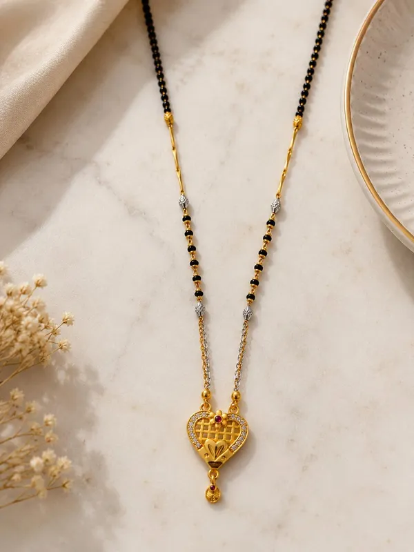 Two-Tone_Gold-Plated_Designer_Mangalsutra_with_Black_Beads_&_CZ_Stone_Pendant_for_Women