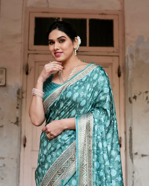 Urban Cultry LIGHT GREEN Pure Silk Digitally Printed Saree Weaved With  Golden Zari Comes With Tassels Price in India - Buy Urban Cultry LIGHT  GREEN Pure Silk Digitally Printed Saree Weaved With