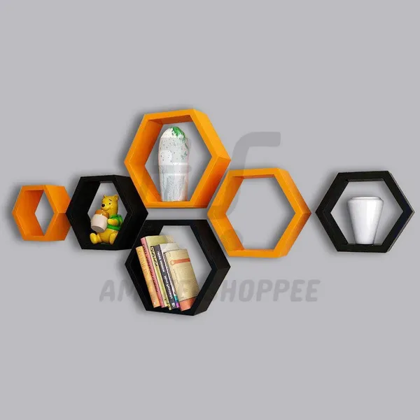 Premium_Quality_Wooden_Hexagon_Wall_Shelf