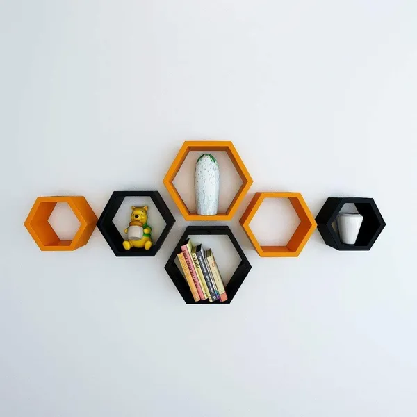 Premium_Quality_Wooden_Hexagon_Wall_Shelf