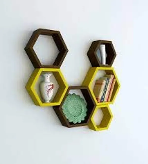 Premium_Quality_Hexagon_Wall_Shelf
