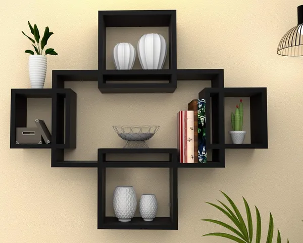 Premium_Quality_Wall_Shelf_With_Intersecting_Shelves_Engineered_Wood